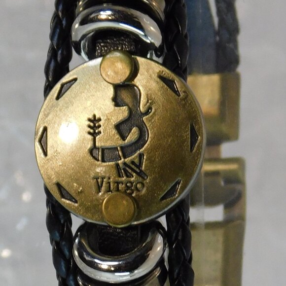 "Virgo" Leather Bracelet - Picture 1 of 11
